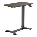 Spacetronik Buddy black adjustable table on wheels. mahogany
