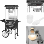 Royal Royal Catering Mobile popcorn machine with trolley, 230V, 1.6kW, black