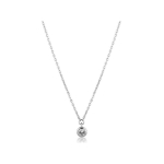 JVD Silver necklace with clear zircon SVLN0588XH2BI05