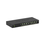 NETGEAR GS308LP Mittejuhitav Gigabit Ethernet (10/100/1000) Power over Ethernet tugi Lauaarvuti Must