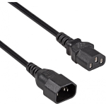 Fuj:tech C14 - C13 -seade- ja pikenduskaabel, must, 2 m