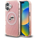 Karl Karl Lagerfeld IML K&CH Pead Repetitiivne Logo MagSafe kate Apple iPhone 16 roosa v&auml;rv