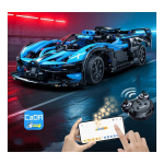 CaDA ehitusplokid &bdquo;Racer&ldquo; kaugjuhtimisega v&otilde;idus&otilde;iduauto &bdquo;Bluefire Spectre&ldquo; sportauto, 421 detaili, RC