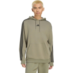 Meeste Meeste adidas Essentials 3-Stripes French Terry kapuutsiga s&auml;rk oliivroheline KY4204 (2XL)