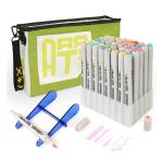 Double-sided Double-sided markers - felt-tip pens ARRTX Oros, 40 colors, pastel shades