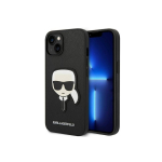Case Case Karl Lagerfeld KLHCP14MSAPKHK iPhone 14 Plus 6.7" Black/Black Hardcase Saffiano Karl`s Head Patch