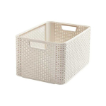Curver 205851 Rangement Style Aspect Rotin L Deuxi&egrave;me G&eacute;n&eacute;ration Polypropyl&egrave;ne Ivoire