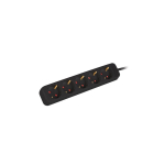 Lanberg PS0-05F-0300-BK pikendusjuhe 3 m 5 vahelduvvoolu kontakt Hoonesisene Must