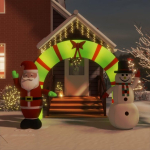 Inflatable Inflatable Christmas decoration arch with LED lights, 270cm