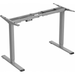 Powerton Desk frame/base, electrically adjustable, gap adjustment 500mm, anti-collision system, gray, 100 kg load capacity, Powe