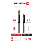 Swissten Textile Audio Kabelis 3 5 mm (male) | 3 5 mm (female)