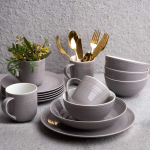 Serwis Serwis obiadowo-kawowy dla 12 osob 60-elementowy Linea gray AMBITION