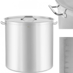 Royal Royal Catering Steel pot with measuring cup lid for electric gas induction cooker, 170 l