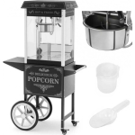 Royal Royal Catering Professional retro style black popcorn machine with lighting, 88 L, 1600 W
