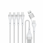 4smarts 541024 USB-kaabel 1,2 m USB A/USB C USB C/Micro USB-A/Lightning Valge