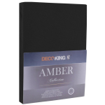 Sheet Sheet AMBER color black style classic material type - textile jersey 220-240x220 DecoKing
