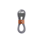 Native Native Union BELT-KV-CL-ZEB-3 valguskaabel 3 m Must, Hall, Valge