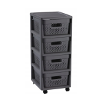 Kummut Kummut ratastel 4 perforeeritud sahtliga 11L Infinity 30x36x69cm