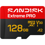 SanDisk 128 GB Extreme PRO UHS-I U3 V30 microSDXC m&auml;lukaart