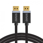 Savio CL-176 DisplayPort-kaabel 3 m Must