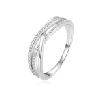 Beneto Charming silver ring with zircons AGG446L