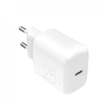 PURO Wall Charger "PRO LITE" 1x USB-C, 25W, Power Delivery, Universaalne Valge Vahelduvvool Kiirlaadimine Hoonesisene