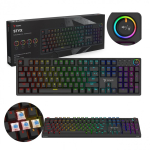 Savio STYX Outemu Blue, Hot Swap, RGB klaviatuur M&auml;ngimine USB QWERTY US rahvusvaheline Must