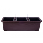 PLASTIA PLASTIA BERBERIS TRIO Isel self-watering pot 117 x 39 cm, roostepruun