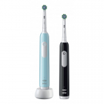 Oral-B Pro 1 PRO1CRSDUO elektrihambahari T&auml;iskasvanud P&ouml;&ouml;rlev/v&otilde;nkuv hambahari Must, T&uuml;rkiis, Valge