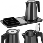 Royal Royal Catering Hotel Welcome Kit, Electric Kettle with Tray, 1.2L, 1800W, Black