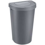 Plast Plast Team Seattle Swing trash can, swing lid, gray, 45 l