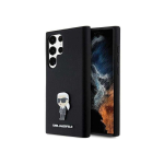 Case Case Karl Lagerfeld KLHCS24LSMHKNPK S24 Ultra S928 black/black Silicone Ikonik Metal Pin