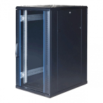 19" 19" Switching cabinet TOTEN, 9U, 600x450, perforated door, black / W364099001 / 19-W6409P