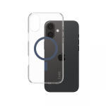 PanzerGlass CARE by &reg; Flagship Case Transparent Urban Combat w. Blue MagSafe iPhone 16 Plus mobile phone case