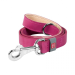 WAUDOG natural leather dog leash 25 mm wide, 122 cm long pink