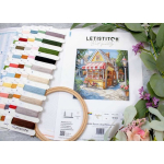 Letistitch Cross stitch kit "Confectionery Shop" 24x24cm SLETIL8098