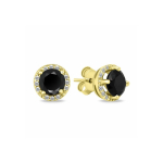 Brilio Brilio Silver Brilio Silver Gold Plated Sparkling Earrings with Zirconia EA601YBC
