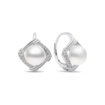 Brilio Brilio Silver Brilio Silver Charming silver earrings with pearls EA433W