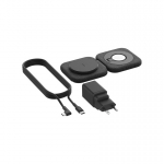 Belkin BoostCharge Pro K&otilde;rvaklapid, Nutitelefon, Nutikell Must Vahelduvvool Traadita laadimine Kiirlaadimine Hoonesisene