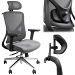 Spacetronik Ergonomiline ELSA musta v&auml;rvi p&ouml;&ouml;ratav kontoritoolid