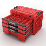 Q-Brick t&ouml;&ouml;riistakast koos sahtlitega Qbrick System PRIME DRAWER 3 TOOLBOX EXPERT Punane Ultra HD Custom