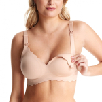 MOMCOZY YN46 SEAMLESS SUPPORT FLORAL NURSING BRA SKIN S