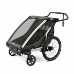Thule Chariot Lite Double -rataste k&auml;ru, Vintage Green