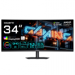 GIGABYTE MO34WQC36 PC lamekuvar 86,4 cm (34") 3440 x 1440 pikslit Wide Quad HD QD-OLED Must