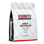 ICONFIT Whey Protein 80 valgu pulber, &scaron;okolaad ja stevia, 1 kg