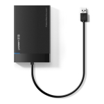 Ugreen 30847 k&otilde;vakettaboks HDD/SSD &uuml;mbris Must 2.5"