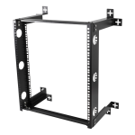 Deltacoimp Wall bracket DELTACO 19", 12U, 60kg load, steel, mounting kit, black / 19-DTSR0512