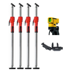 Set Set of telescopic supports with laser level BESSEY STE300-SET-LA