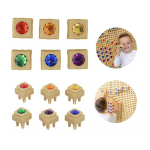 Acrylic Acrylic colored diamonds for science diagram STEM Masterkidz 72 pcs