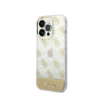 Case Case Guess GUHCP14XHG4MHG iPhone 14 Pro Max 6.7 inch Gold / Gold Hard Case 4G Pattern Script